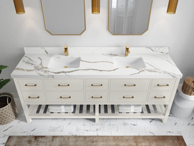 Parker 84 in. W x 22 in. D Double Sink Bathroom Vanity - Willow Bath and Vanity