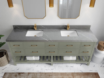 Parker 84 in. W x 22 in. D Double Sink Bathroom Vanity - Willow Bath and Vanity