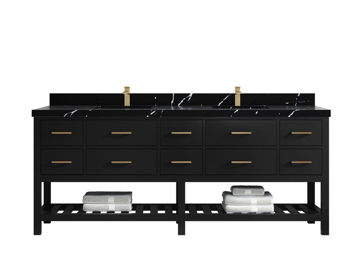 Parker 84 in. W x 22 in. D Double Sink Bathroom Vanity - photo 8