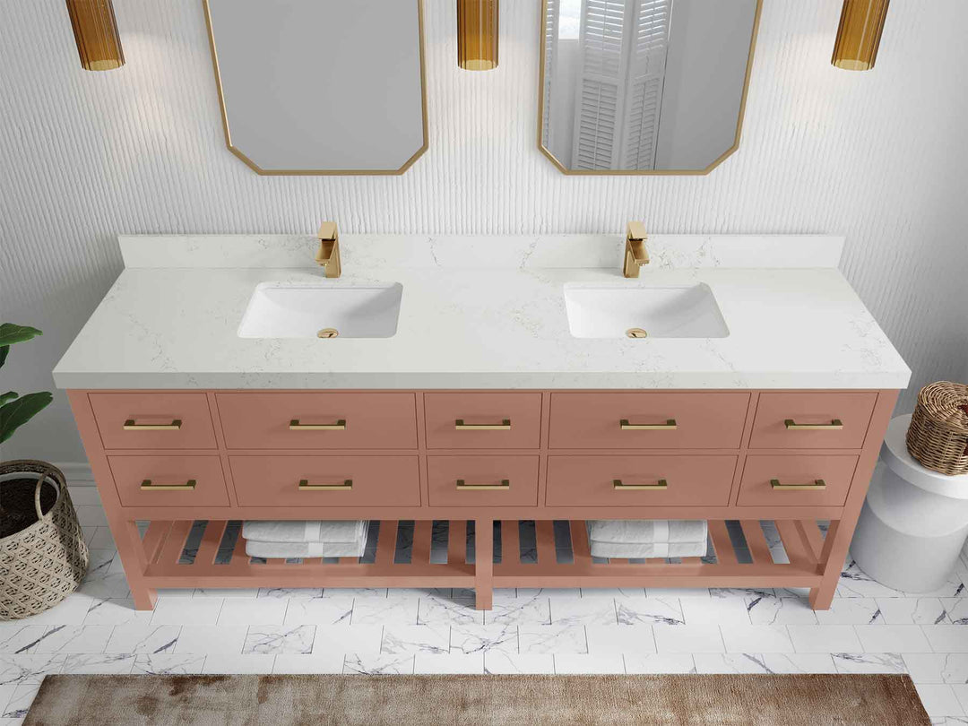 Parker 84 in. W x 22 in. D Double Sink Bathroom Vanity - Willow Bath and Vanity