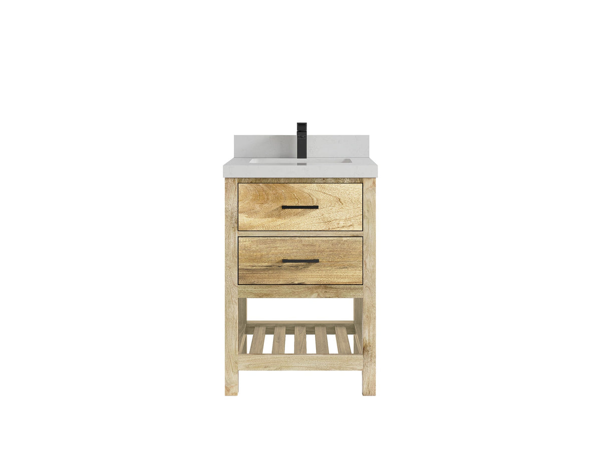 Parker Mango Wood 24 in. W x 22 in. D Single Sink Bathroom Vanity - Willow Bath and Vanity