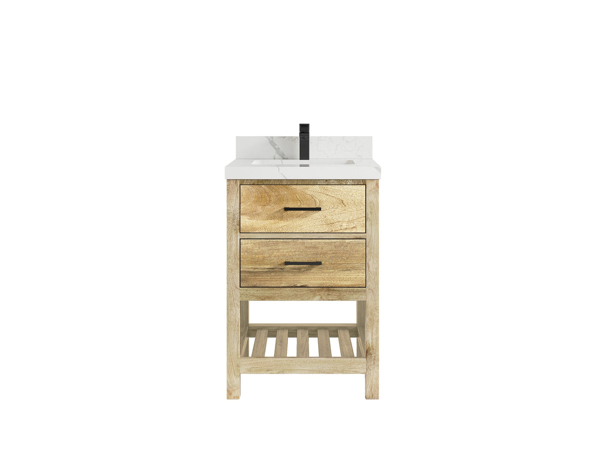 Parker Mango Wood 24 in. W x 22 in. D Single Sink Bathroom Vanity - Willow Bath and Vanity