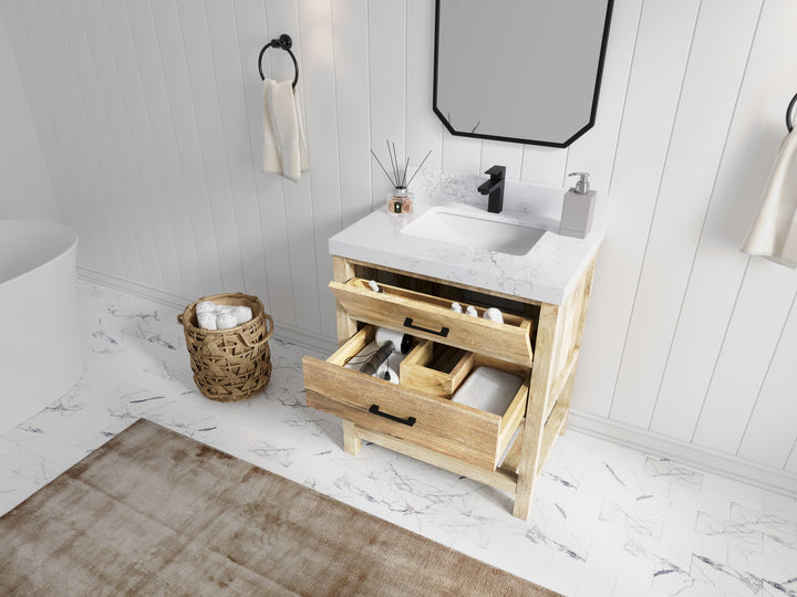 Parker Mango Wood 30 in. W x 22 in. D Single Sink Bathroom Vanity - photo 3