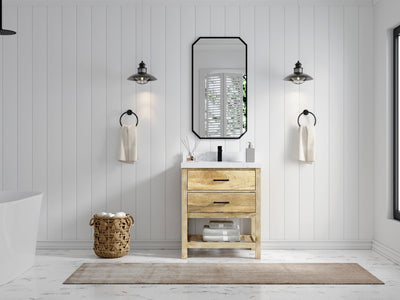 Parker Mango Wood 30 in. W x 22 in. D Single Sink Bathroom Vanity - Willow Bath and Vanity