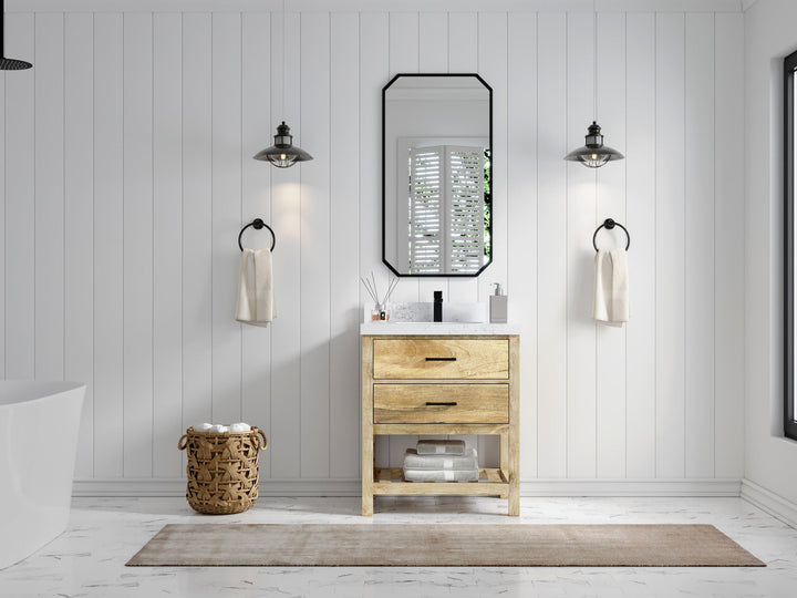 Parker Mango Wood 30 in. W x 22 in. D Single Sink Bathroom Vanity - photo 4
