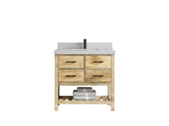 Parker Mango Wood 36 in. W x 22 in. D Center Sink Bathroom Vanity - photo 1