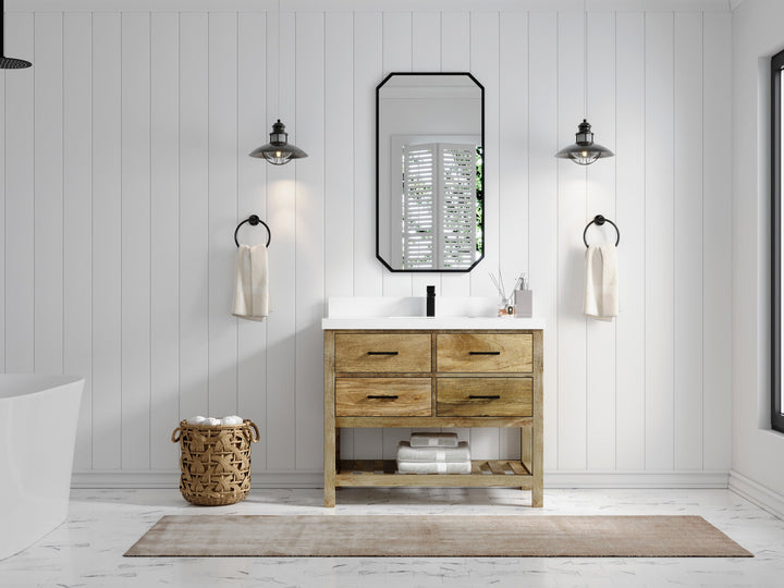 Parker Mango Wood 42 in. W x 22 in. D Single Sink Bathroom Vanity - photo 4