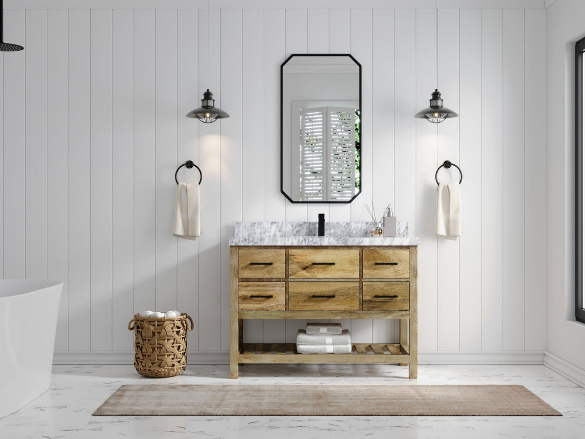 Parker Mango Wood 48 in. W x 22 in. D Single Sink Bathroom Vanity - Willow Bath and Vanity