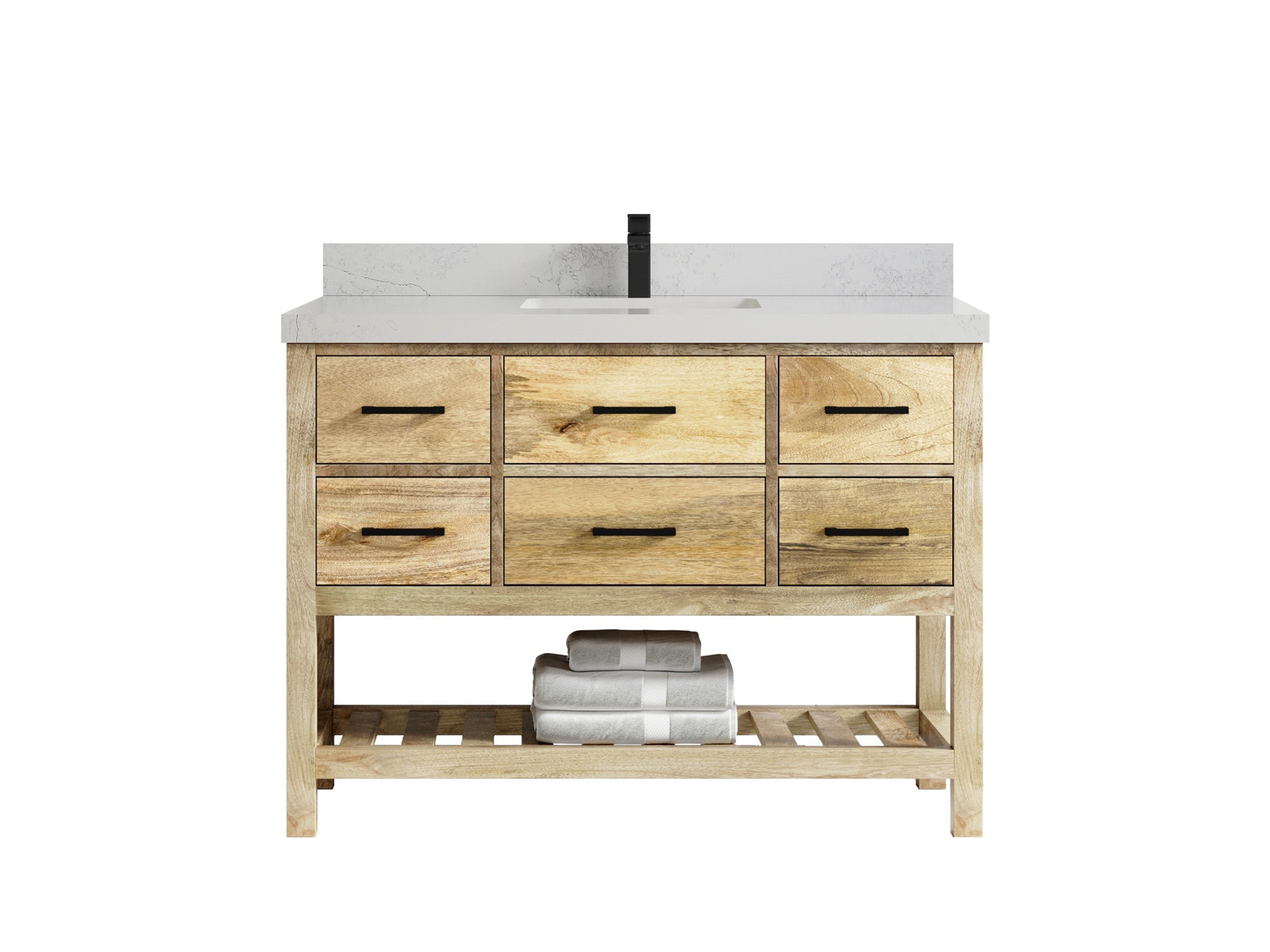 Parker Mango Wood 48 in. W x 22 in. D Single Sink Bathroom Vanity - Willow Bath and Vanity