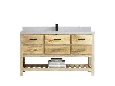 Parker Mango Wood 60 in. W x 22 in. D Single Sink Bathroom Vanity - Willow Bath and Vanity