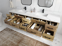 Parker Mango Wood 84 in. W x 22 in. D Double Sink Bathroom vanity with - photo 3