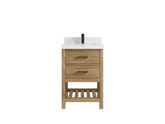 Parker Teak Wood 24 in. W x 22 in. D Single Sink Bathroom Vanity - photo 6