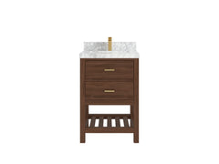 Parker Teak Wood 24 in. W x 22 in. D Single Sink Bathroom Vanity - photo 4