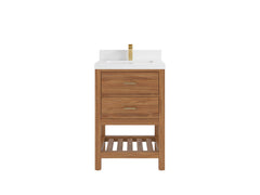Parker Teak Wood 24 in. W x 22 in. D Single Sink Bathroom Vanity - photo 28