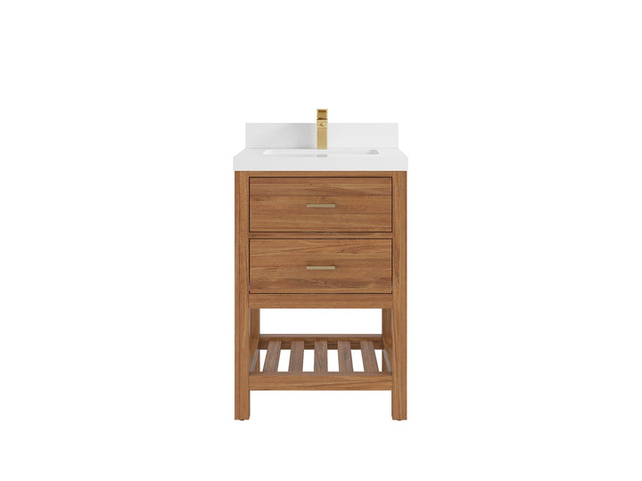 Parker Teak Wood 24 in. W x 22 in. D Single Sink Bathroom Vanity - photo 28