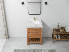 Parker Teak Wood 24 in. W x 22 in. D Single Sink Bathroom Vanity - photo 13