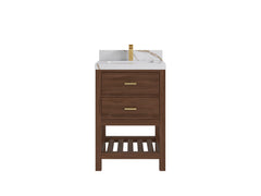 Parker Teak Wood 24 in. W x 22 in. D Single Sink Bathroom Vanity - photo 6