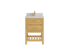 Parker Teak Wood 24 in. W x 22 in. D Single Sink Bathroom Vanity - photo 5