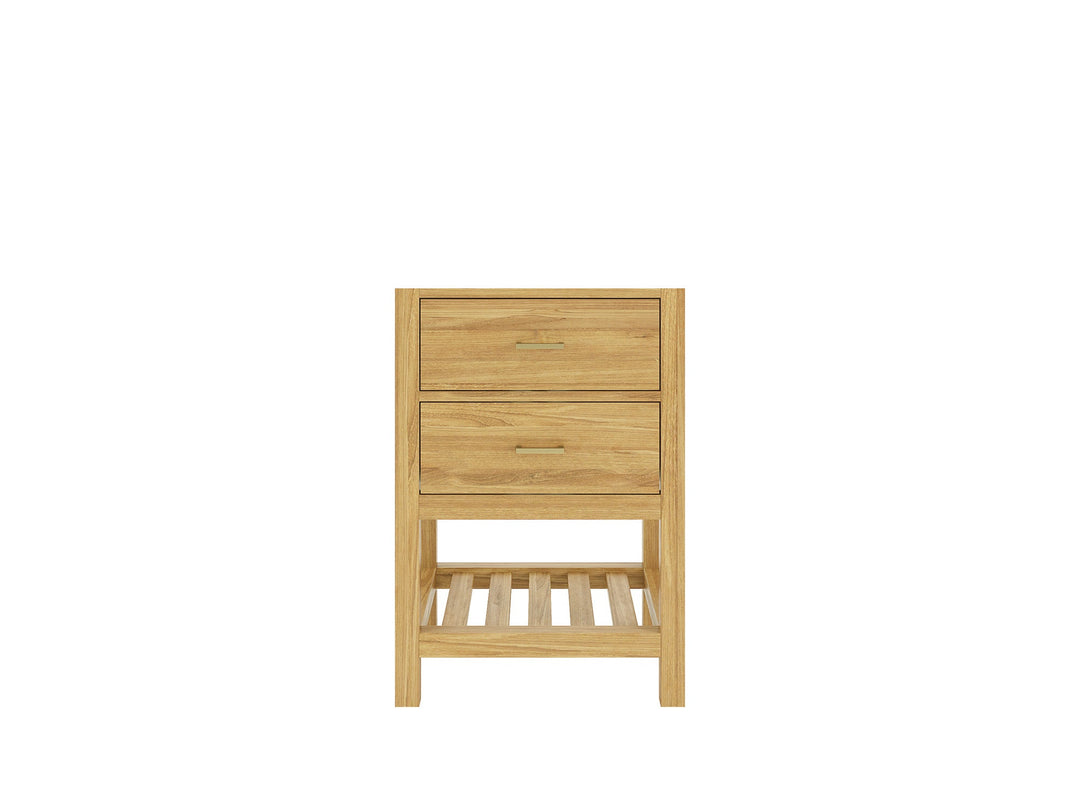 Parker Teak Wood 24 in. W x 22 in. D Single Sink Bathroom Vanity | 
              
                Light Natural Teak
                
                  
             - PRK_TK_LNT_PT_GR_24 - photo №3