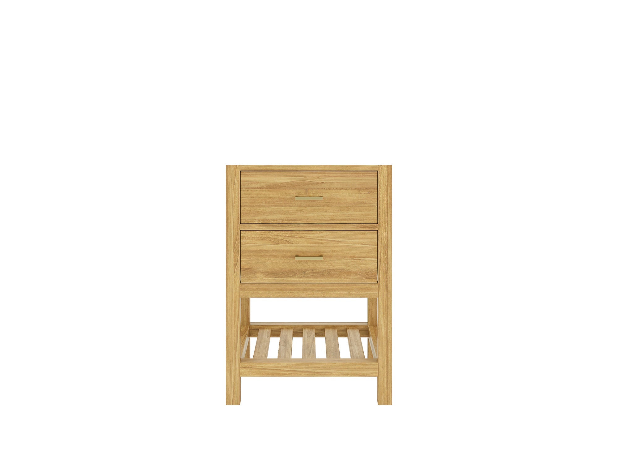 Parker Teak Wood 24 in. W x 22 in. D Single Sink Bathroom Vanity - Willow Bath and Vanity