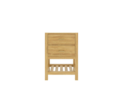 Parker Teak Wood 24 in. W x 22 in. D Single Sink Bathroom Vanity - Willow Bath and Vanity