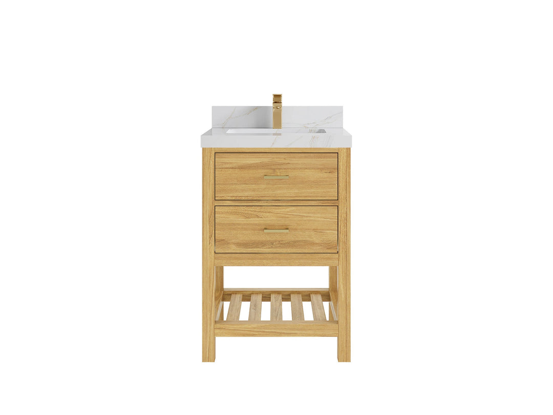 Parker Teak Wood 24 in. W x 22 in. D Single Sink Bathroom Vanity | 
              
                Light Natural Teak
                
                  
             - PRK_TK_LNT_PT_GR_24 - photo №9