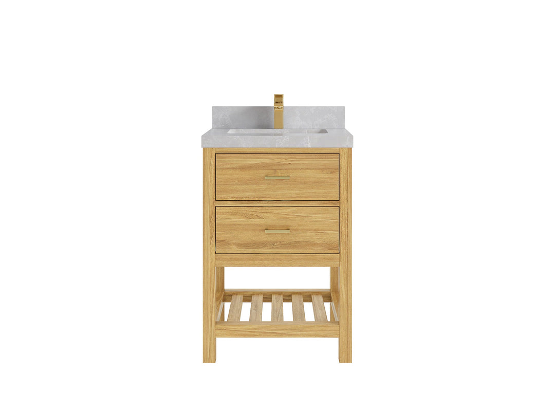 Parker Teak Wood 24 in. W x 22 in. D Single Sink Bathroom Vanity | 
              
                Light Natural Teak
                
                  
             - PRK_TK_LNT_PT_GR_24 - photo №12