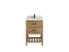 Parker Teak Wood 24 in. W x 22 in. D Single Sink Bathroom Vanity - photo 8