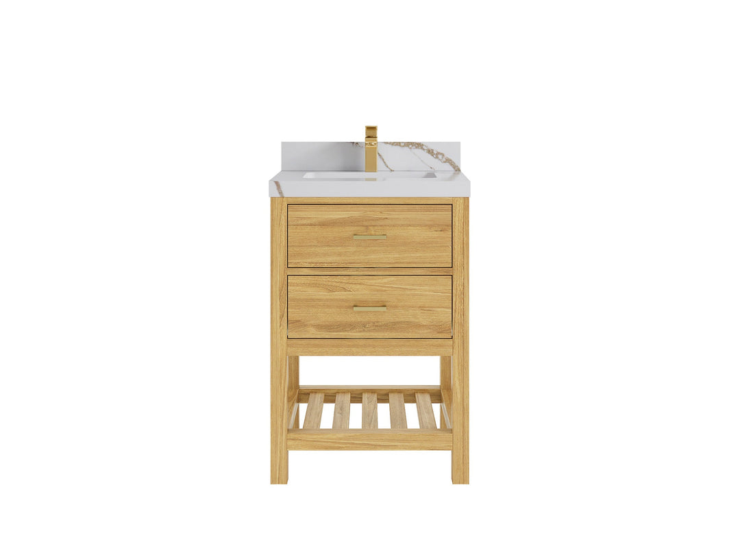 Parker Teak Wood 24 in. W x 22 in. D Single Sink Bathroom Vanity | 
              
                Light Natural Teak
                
                  
             - PRK_TK_LNT_PT_GR_24 - photo №6