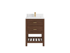 Parker Teak Wood 24 in. W x 22 in. D Single Sink Bathroom Vanity - photo 10