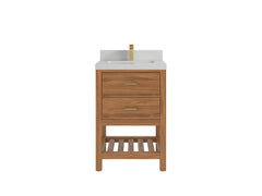 Parker Teak Wood 24 in. W x 22 in. D Single Sink Bathroom Vanity - photo 8