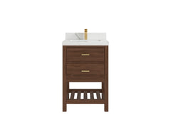 Parker Teak Wood 24 in. W x 22 in. D Single Sink Bathroom Vanity - photo 7