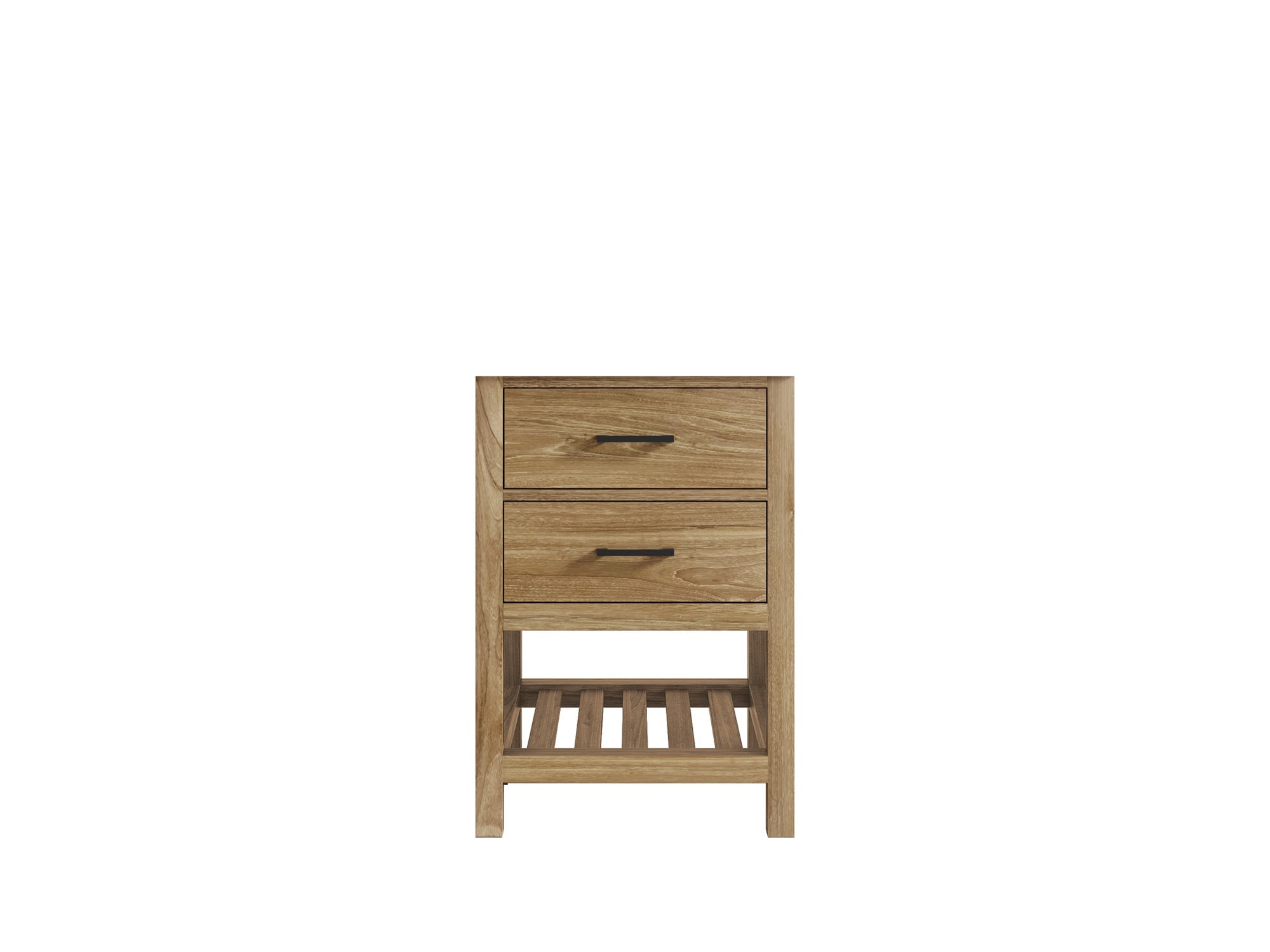 Parker Teak Wood 24 in. W x 22 in. D Single Sink Bathroom Vanity - Willow Bath and Vanity