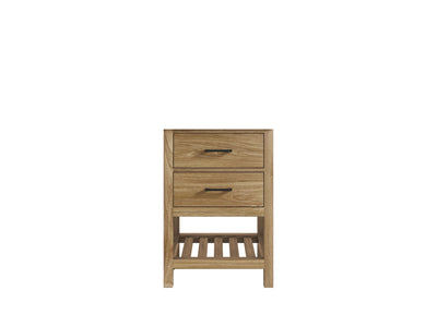 Parker Teak Wood 24 in. W x 22 in. D Single Sink Bathroom Vanity - Willow Bath and Vanity