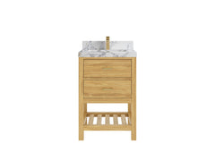 Parker Teak Wood 24 in. W x 22 in. D Single Sink Bathroom Vanity - photo 8