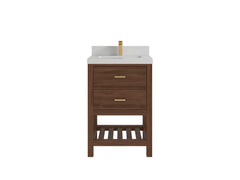 Parker Teak Wood 24 in. W x 22 in. D Single Sink Bathroom Vanity - photo 5