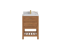 Parker Teak Wood 24 in. W x 22 in. D Single Sink Bathroom Vanity - photo 10
