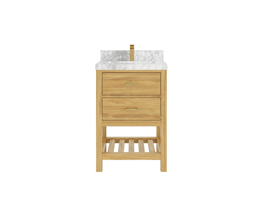 Parker Teak Wood 24 in. W x 22 in. D Single Sink Bathroom Vanity | 
              
                Light Natural Teak
                
                  
             - PRK_TK_LNT_PT_GR_24 - photo №4