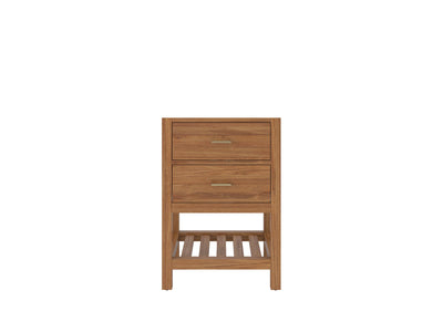 Parker Teak Wood 24 in. W x 22 in. D Single Sink Bathroom Vanity - Willow Bath and Vanity