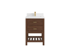 Parker Teak Wood 24 in. W x 22 in. D Single Sink Bathroom Vanity - photo 14
