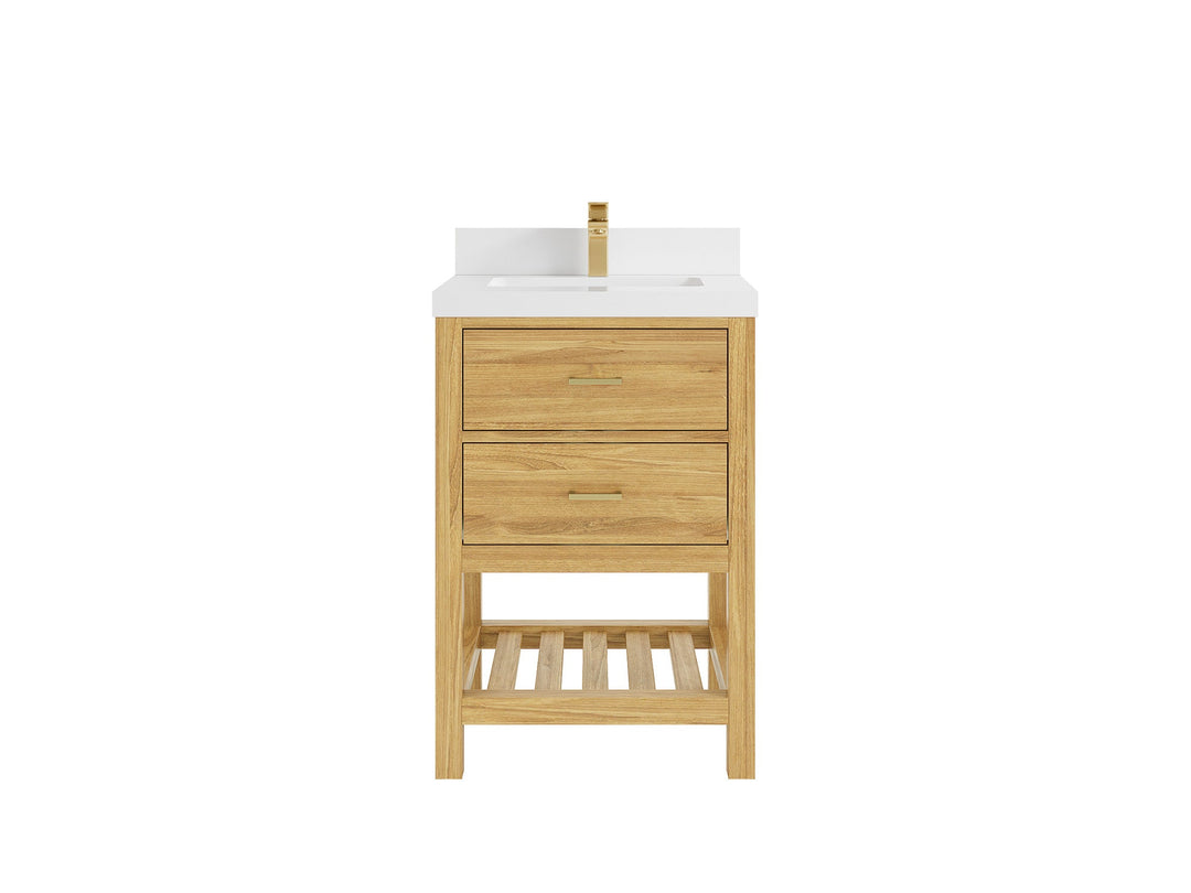 Parker Teak Wood 24 in. W x 22 in. D Single Sink Bathroom Vanity | 
              
                Light Natural Teak
                
                  
             - PRK_TK_LNT_PT_GR_24 - photo №14