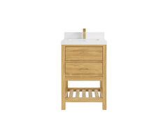 Parker Teak Wood 24 in. W x 22 in. D Single Sink Bathroom Vanity - photo 14