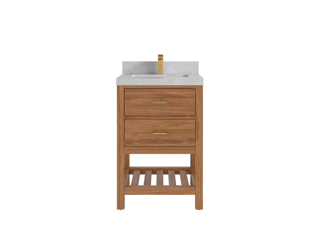 Parker Teak Wood 24 in. W x 22 in. D Single Sink Bathroom Vanity | 
              
                Golden Teak
                
                  
             - PRK_TK_GLD_PT_GR_24 - photo №22