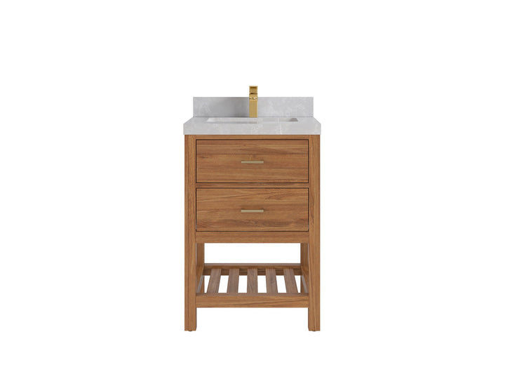 Parker Teak Wood 24 in. W x 22 in. D Single Sink Bathroom Vanity - photo 22