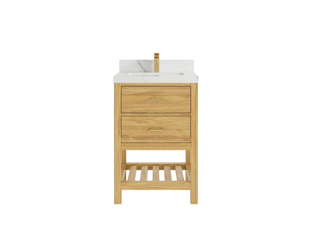 Parker Teak Wood 24 in. W x 22 in. D Single Sink Bathroom Vanity | 
              
                Light Natural Teak
                
                  
             - PRK_TK_LNT_PT_GR_24 - photo №7