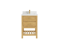 Parker Teak Wood 24 in. W x 22 in. D Single Sink Bathroom Vanity - photo 7