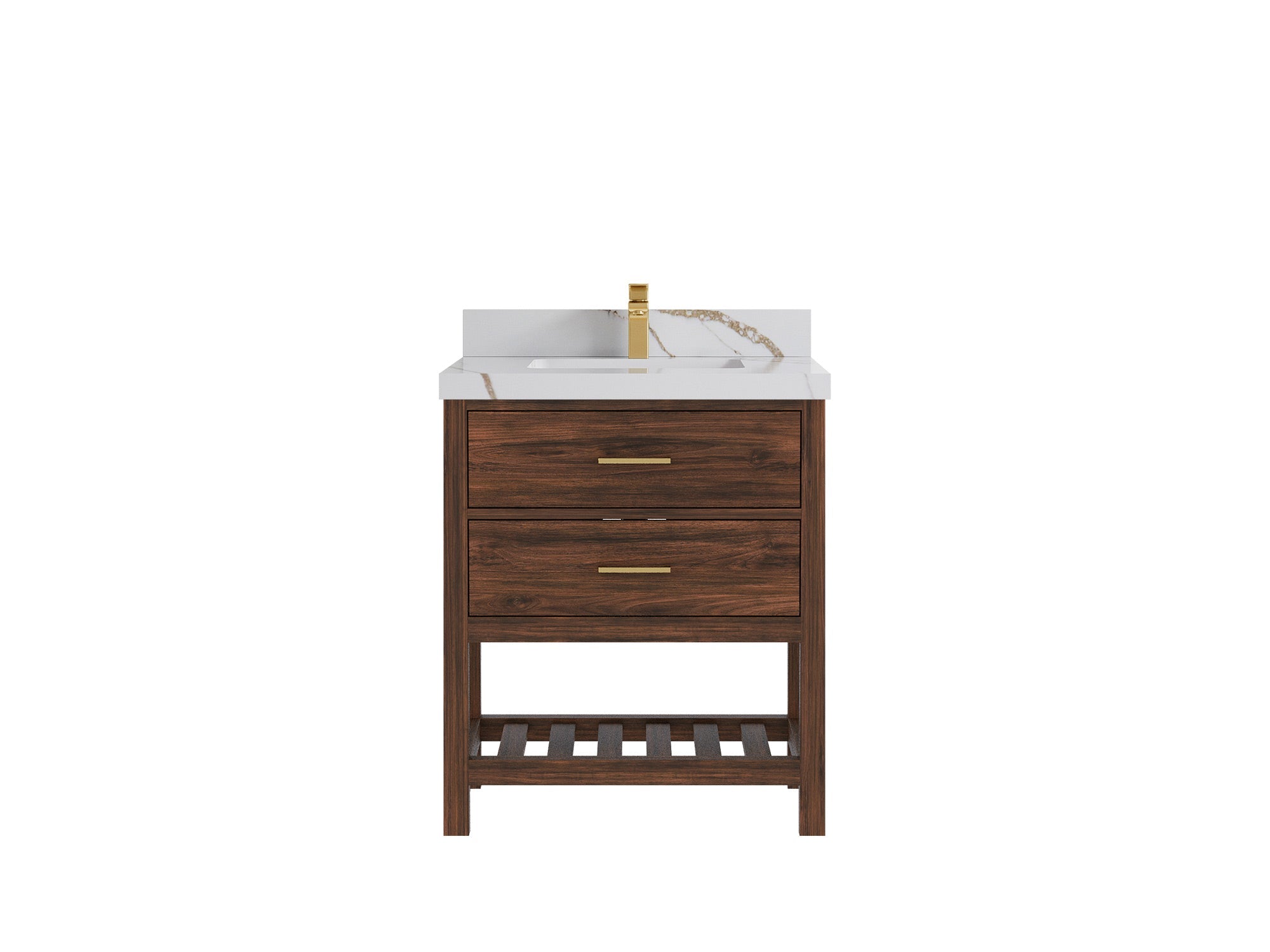 Parker Teak Wood 30 in. W x 22 in. D Single Sink Bathroom Vanity - Willow Bath and Vanity