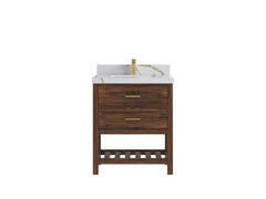 Parker Teak Wood 30 in. W x 22 in. D Single Sink Bathroom Vanity - photo 10