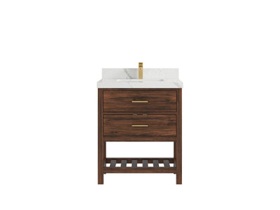 Parker Teak Wood 30 in. W x 22 in. D Single Sink Bathroom Vanity - Willow Bath and Vanity