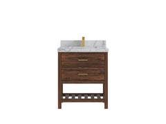 Parker Teak Wood 30 in. W x 22 in. D Single Sink Bathroom Vanity - photo 36